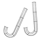 GARVALON Weihnachtsdekoration Zuckerstangen Kranz Metallrahmen Für Kreative Kranzgestaltung x Ideal Für Festliche Arrangements Und Adventsdeko