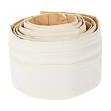Angoily Sockelleiste bürodeko büro dekoration decor schallplatten wand wandplatten Fliesenkante Sockelblende selbstklebende Fußleiste selbstklebende wandumrandung Fußleistenband Pu Weiß