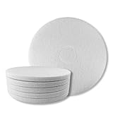 GZKTY 5 Stück Super Pad, 12 Zoll (300 mm) Floor Pads, 25 mm stark, weich weiß - Für Nadelfix-Scheuersaugmaschine, Einscheibenmaschine, Bodenreinigungsmaschine