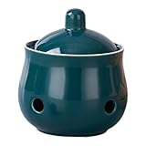 KiBcsLic Knoblauchtopf Knoblauchbehälter Aufbewahrungsdose Frischhaltedose mit Belüftung Zur Verhinderung von Keimbildung für Die Küchenzeile Und Vorra, GrÜn