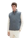 TOM TAILOR Herren 1041310 Lightweight Steppweste mit Stehkragen, 28128-Stormy Teal, XL