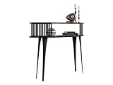 Mirjan24 Konsolentisch Rajkon, Flurtisch, Eingangsbereich, Dekotisch, Konsole, Sideboard, Beistelltisch (Black Pietra Grigia, Schwarz)