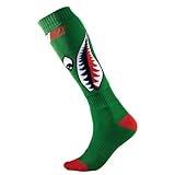 O'NEAL | Mountainbike Motocross Socken | MTB Downhill Freeride | Schweißabsorbierend, Verstärkter Fersen & Sohlenbereich | Pro MX Bomber Damensocke | Unisex | Erwachsene | Grün Rot Weiß | One Size