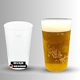 DeinPack 50 Mehrwegbecher 400ml Made in Germany | Getränkebecher mit Eichstrich | wiederverwendbar | Transparent aus PP | Trinkbecher 0,4l | Bierbecher | Partybecher