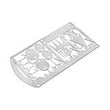 Baoblaze Angelhakenkarte, Edelstahl, praktisch, kompakt, leicht, praktisches Survival-Taschenwerkzeug, Multitool für Outdoor-Aktivitäten