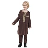 Muslimischer Thobe für Jungen und Kinder 2025 Ramadan langärmelig islamisch arabisch Kaftan Robe Dubai Gebetskleid Kleidung mit Reißverschluss