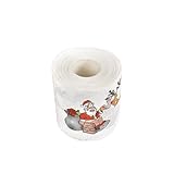 cfpqv Weihnachts-Toilettenpapierrolle, originelles Toilettenpapier, Weihnachtsmann-Feiertags-Toilettenpapier, lustiges Weihnachts-Toilettenpapier, Feiertags-Toilettenpapierrolle (White, One Size)