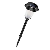 POPETPOP Standlicht für Park Flamme Solar- Bewegung Solargartenlichter Rasen solarleuchten für außen outdoor solarlampe Lawn light Solarbetriebene Landschaftsleuchte Lampe hängen Black