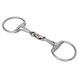 Start Anatomisch Vollgebrochenes Olivgebiss – einfach gebrochen, mit Kupferstück – German Silver, stabiles, pferdefreundliches Zaumzeug (12,5)