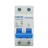 CashMuch Miniatur-Schaltungsbrker für Solarmodul-ID-Systeme, Wind- und Solaranlagen, 35 mm Standard-DIN-Schienenmontage, Überlast- und Kurzschluss-Prottion, DC 250 V, Weiß