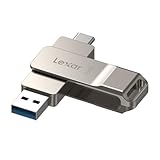 Lexar D40E 256 GB Dual Drive USB 3.2 Gen 1 Type-C Jump Drive, USB-C Flash Drive, Metallgehäuse, schwenkbares Design, Thumb Drive, Kompatibel mit iPhone 16