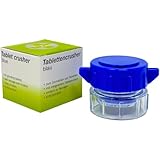 LisaCare Tablettenmörser drehen & Tabletten zerkleinern - Pillendose klein im Deckel - Pill crusher - Medikamenten-Mörser - Alltagshilfe Tabletten Zerkleinerer