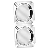Uonlytech 2Pcs Aschenbecher Behälter Blechdose Werkzeuge Gurt Brotmaschine Aschekasten Für Kreative Macht Edelstahl Aschenbecher Reisen Dekorieren