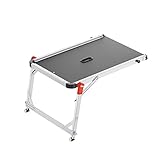 Hailo TP2 Pro Treppenpodest - Arbeitsplattform für Hailo-Leitern bis 4 Stufen - Stabiler Rahmen aus Aluminium - für Private und gewerbliche Nutzung - belastbar bis 150 kg - Gewicht: 9 kg - Silber