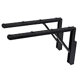 CzyuRachel 2 Stück Badewannenlift, Wannenabdeckungs-Rollengestelle bis 35kg, Zusammenklappbar Abdeckungsheber Cover Lifter, Whirlpoolabdeckung Spa Abdeckrolle Heber Lifter, Schwarz