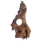 emours Poröses natürliches Treibholz für Aquarium, Aquascaping-Treibholz mit Löchern, handverlesene Tunnel und Verstecke, Aquascaping-Hardscape, Terrarium-Reptilien-Dekor, keine Farbe oder Harz (20-30