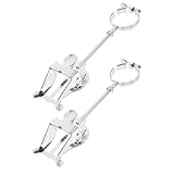 GLEAVI 2 Stück Notenhalter aus Eisen Tragbarer Kompakter Notenclip für Klarinette Trompete und Oboe Stabiler Marsch Notenständer mit Klemme für Blasinstrumente