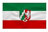 North Rhine Westphalia flag Nordrhein-Westfalen NRW Flagge Fahne 90 x 150 cm- Deutsche Flagge Polyester leuchtenden Farben mit Messing-Ösen