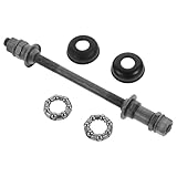 UTHCLO Titanlegierung Fahrrad Hinterachse 9,5mm Vollachse mit Grauer Oberfläche Kugellager und Erhöhter Tragfähigkeit für Mountainbike Einsatz