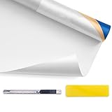Simple Fix Fensterfolie - Milchglasfolie 90 x 300 cm - Sichtschutzfolie, Isolierfolie, Fensterfolie Milchglas - Fenster Folie Blickdicht Selbsthaftend - Milch