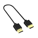 COMFOLIVING Dünnes Kabel, 4K Kabel, Ultra Slim Flexibles Game HD-Kabel, Thin HD Kabel, Soft 4x2K Resolution Car Mounted Adapter, HD zu HD Cord für TV / HDTV / PC Monitore/Projektoren
