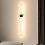 ZMH LED Wandlampe Innen Wandleuchte - Küchenlampe Schwarz Modern kleine Flur 60CM 3000K Warmweiß Treppenhauslampe Up Down Indirekt Flurlampe für Wohnzimmer Schlafzimmer Küche