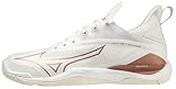 Mizuno Damen Wave Mirage 4 Handballschuhe, Weiß, Rosa, Schneewittchen, 40 EU