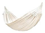LA SIESTA® Modesta Latte - Klassische Doppel-Hängematte aus Bio-Baumwolle