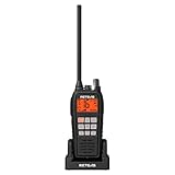 Retevis RM15 VHF Seefunkgerät, Marine Walkie Talkie IP68, 2000 mAh Akku, Schwimmend, Vibration, 88 Kanäle, VHF Marine Radio Handfunkgerät mit Lautsprecher für Bootfahren(1 Stück)