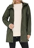 ONLY Damen Regenjacke ONLElisa Regen-Mantel mit Kapuze 15261734 Kalamata L