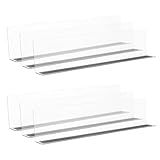 Levemolo 6 Stück Regaltrenner aus Transparentem Pet mit Magnetstreifen Kompakte Schrankteiler für Supermarkt und Küchenschränke zur Warenorganisation und Klaren Warentrennung