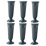 Toddmomy 6 Stück Blumentöpfe Aus Kunststoff Grabsteine Friedhofsblumenhalter Grabsteinvase Friedhofsvase Gedenkvase Friedhofsblumenvase Grabstein Grabvasen Friedhofsornamente
