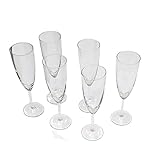 IKEA 6-er Set Sektgläser SVALKA Gläserset mit sechs Sektgläsern - mit 21cl Inhalt - 22cm hoch - spülmaschinenfest