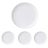 Swuut Vorspeisenteller aus Keramik, Matt Mini Teller, 15 cm Klein Brotteller, Dessertteller 4 Stück (Weiß)