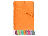 npluseins Sommerdecke 135x200 cm - dünne und leichte Bettdecke für den Sommer - Mikrofaser - Ökotex 100 - waschbar 60 Grad - 732.932, orange