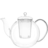 LEONARDO HOME 034920 Teekanne Armonia, 1,2 l, hitzebeständiges Glas, H 17,6 cm