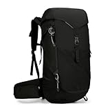 ANZOAT Camping-Rucksack, große Kapazität, Klettern, Trekking, Wandern, Bergsteigen, Umhängetasche, wasserdicht, für Damen und Herren, Outdoor-Reisetasche, 40 l, Schwarz , One size