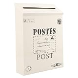 HOLIDYOYO Retro Wandbriefkasten aus Eisen im Vintage American Style Große Postbox für Briefe Zeitungen und Magazine Praktische Wandmontage Dekorativer Briefkasten für Außenbereich und