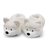 NICI Hausschuhe Polarfuchs Vanja 38-41 (L) weiß - Nachhaltige warme NICI Kuscheltier Hausschuhe für Jungen und Mädchen: Tier-Schuhe mit Anti-Rutsch Sohle: Slippers - 61314