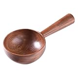 Ökologischer Holzlöffel - Weinlöffel mit Wasserlöffel, Haushaltslöffel mit langem Griff, großer Holzlöffel zum Servieren von Reis, Wasser, Badesalz und mehr, Schöpfkelle aus Naturholz