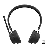 Lenovo - Headset - On-Ear - Bluetooth - kabellos - Adapter USB-A via Bluetooth - Schwarz - Zertifiziert für Microsoft Teams