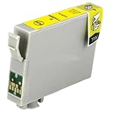 HNJFXCRO Kompatible Tintenpatrone T0711 T0714 T0715 Kompatibel mit Stylus D78 D92 D120 DX4000 SX209 DX4450 SX115 S21 Office B40W BX300F BX310FN(3PCS Yellow)