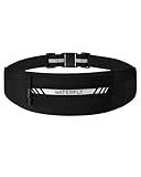 WATERFLY Laufgürtel für Handy Lauftasche Joggen: Lauf Hüfttasche Herren Damen mit 4 Taschen Jogging Bauchtasche Flache Gürteltasche Handytasche Sportgürtel Running Belt zum Laufen Sport Fitness