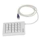 Tomantery Mechanischer Ziffernblock mit 18 Tasten und Langer Tastenlebensdauer für den Büro- und Spielgebrauch, USB-Nummernblock für Geschäftliche und Industrielle Steuerung, Spritzwassergeschützter