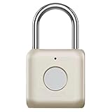 Fingerabdruck-Smart-Vorhängeschloss, schlüsselloses biometrisches Schloss mit USB-wiederaufladbarem Sensor, robustes Gehäuse aus Zinklegierung, kompakte elektronische Sicherheit, Edelstahl-Material