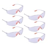 xianshi 6 Stück Schutzbrille Arbeitsschutzbrille,mit Klaren Gläsern Gumminase Schutzbrille Für Sicheren Schutz,Kratzfeste Arbeitsschutzbrillen für Handwerk Kratzfeste Linsen für Damen Herren Kinder