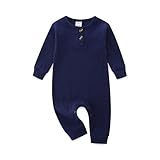 KIDDLETOWN Baby Girl Coming Home Outfit Knopf Strampler Bodysuit gerippte Kleidung (schwarz blau, 0-3 Monate)