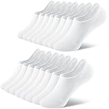 fitfets Sneaker Socken Herren Damen 39-42 35-38 Füßlinge 8 Paar No Show Unsichtbare SneakerSocken Unisex Set Schwarz Weiß Grau Blau