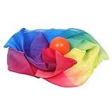 Happyyami Schleifenball Gymnastikbandball Gymnastikball Tai-chi-Softball Fitness-bandball Langer Bandball Flexibilitätsbandball Soft-Power-Streamer-Ball Übungs-Streamer-Ball Stoff