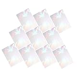 FUNNETOYU 10 Blatt Teiliges Laminierfolie Pet Holografisch Wasserfeste Transparente Schutzfolie für Fotos Cold Laminating Sheets mit Kratzfestem Langlebiger Schutz gegen Verschmutzung und